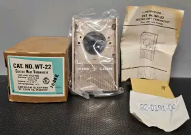 Wt-22 Emerson Vintage Electric Heat Thermostat No. N.o.s
