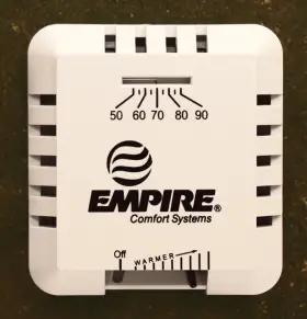 Empire-t24v Empire Comfort Systems T24v 24 Volt Gas Furnace Wall Thermostat