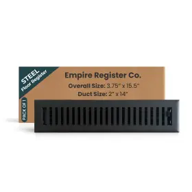 Er1200-214-st-txb Empire Register Co Co. 2 Inch X 14 Premium Vent Covers For Home Floor Only Metal D