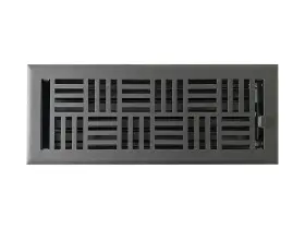 Er2400-412-st-txb Empire Register Co Steel Floor - 4x12 Inch Art Nouveau Design Tex