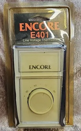E401 Encore Manufacturing Co 027418080424 Line Voltage Thermostat Single Break Circuit New Sealed