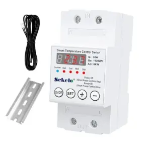 Ehs-therm-63a Enshute High-power Temperature Control Switch Rail-mounted Digital Thermostat With