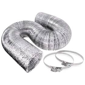 Evertechpro Ep-fafvdl6x25 Dryer Hose Aluminum Foil Duct With Built-in Steel Wire