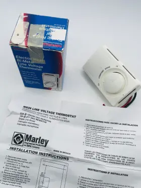 Ms26 Fahrenheat Electric Heating Bi-metal Thermostat White Line Voltage 120-240v