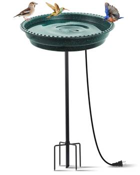 Feemiyo Bby2 Heated Bird Bath For Outdoors Winter 75w Water Heater Bat