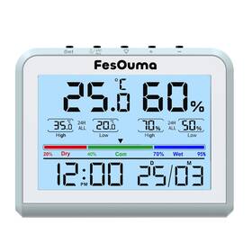 Fesouma Th601 Digital Indoor Hygrometer Thermometer Room Humidity Meter Temperature