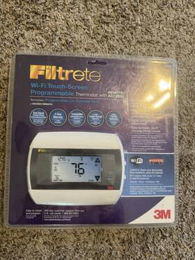 Filtrete 338-194 Thermostat Touch Screen Programmable 3m30 Battery New Package