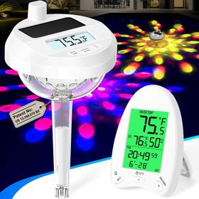 Firste Fx913w Solar Wireless Pool Thermometer With Dynamic Light Show Backlit Disp