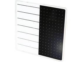 Floortex Fcvgm1414wp Viztex Glacier White And Black Plan Grid Glass Dry Erase Board - 14 Inch