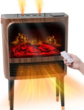 Nfj-01-wood FofojÔ Y Electric Fireplace Heater With 3d Realistic Flame Humidifier Thermostat Sa