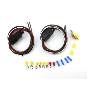 Forletor 753514125287 Dual Electric Fan Relay Kit 40 Amp Automotive Thermostat Switch For
