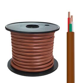 Frudrik 18/3b100ft Thermostat Wire - Solid Copper 18 Gauge Cl2 Power Circuit Cable 18/3brow