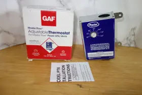 900321 Gaf Masterflow Manual Adjustable Thermostat For Power Attic Vents Pt6