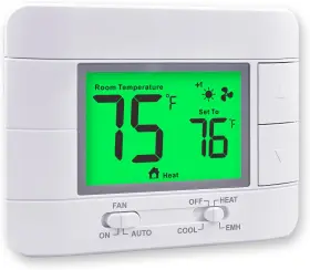 G721 Garystat Non-programmable Heat Pump Thermostat For House 2 Heat/1 Cool With Temperature