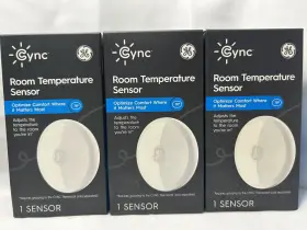 Ge Lighting 043168542999 Lot Of 3 Cync Smart Room Temperature And Humidity Sensor
