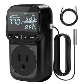 Gecxgy 791711595922 Reptile Thermostat Temperature Controller Digital Timer Dimming Outlet For G