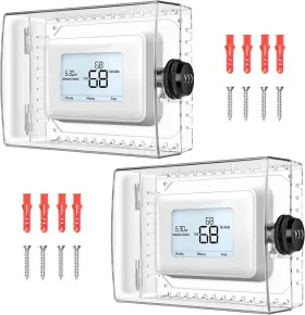 B0dfpsgpg2 Gedreew 2 Pcs Large Wall Thermostat Lock Box With Combination 5 Inch H X 6 W Cover Gu