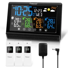 25146va-us Geevon Weather Stations Wireless Indoor Outdoor Digital Color Display Thermo