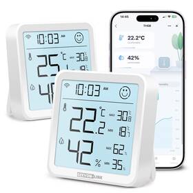 Geevon-link Gl-25th08-2-wh-wus 2pack Indoor Hygrometer Thermometer Bluetooth Wifi Humidity Temperature Gaug
