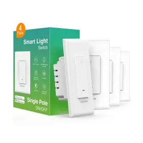 Kg5-4 Ghome Smart Switch Wi-fi Light For Lights Works With Alexa And G