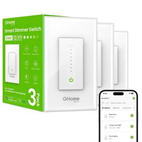 Ghome Smart Sw2-3 Dimmer Switch Single Pole 2.4ghz Wifi Light Works