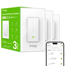 Sw2-3 Ghome Smart Dimmer Switch Single Pole 2.4ghz Wifi Light Works