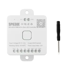 G-630e-12in1-bt-w Gingsow 12-in-1 Sp630e Led Controller Bluetooth Music Sync App Control Support Dc5-2