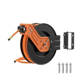 Ta15 Giraffe Tools Retractable Air Hose Reel Swivel 3/8 Inch X 50 Ft Hybrid