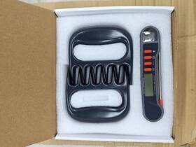 Gliburitaxion 603542557447 Digital Meat Thermometer Gift Set Instant Read With Foldable Probe Lcd A