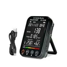 Gc-533m Goldchamp Indoor Air Quality Monitor 4-in-1 Portable Smartair Tester ... Fast Ship