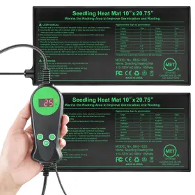 Bhp003 Golopet Seedling Heat Mat With Thermostat Pack Of 2 Dual Certified By Met And Ul Pla