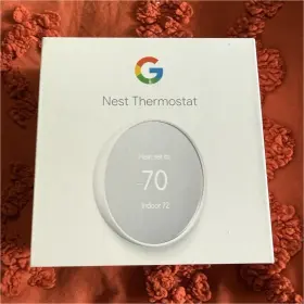 47rorv Google Nest Thermostat Programmable Digital Display Wi-fi White Smart Home