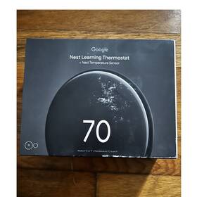 Google 98375 Unopened Nest Learning Thermostat Wi-fi With Temperature Sensor