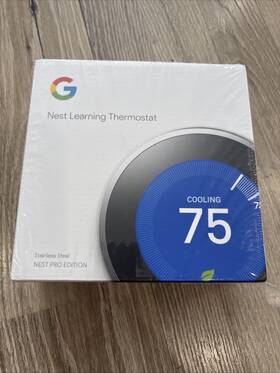 Google A0014 Nest Learning Smart Thermostat 3rd Gen A0013 Stainless Steel