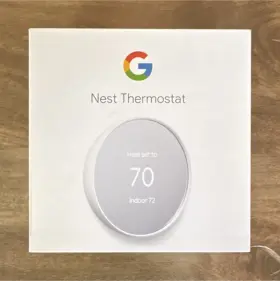 G2cvz Google Nest Thermostat Wireless Wi-fi App Control White With Trim Kit