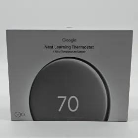 G5akj Google New Nest Learning Thermostat 4th Gen Smart Black With Sensor