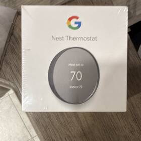 Google Ga01364-us Nest Thermostat Programmable Smart Wifi Gray App Control Home