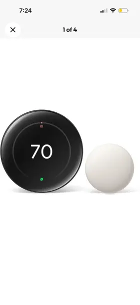 Ga02451-us Google Nest Learning Thermostat 4th Gen Temperature Sensor - Polished Obsidian