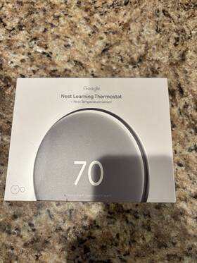 Google Ga05478-us Nest Learning Thermostat Silver Temperature Sensor Wifi Programmable