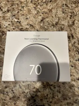 Ga05478-us Google Nest Learning Thermostat Silver Temperature Sensor Wifi Programmable