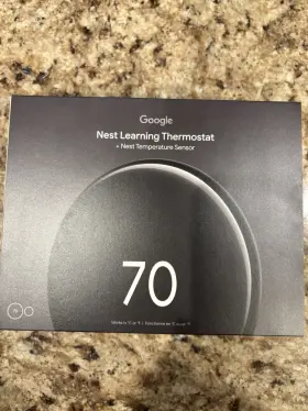 Ga05488-us Google Nest Learning Thermostat 4th Gen Black Temp Sensor Matter Home