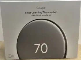 Ga05531-us Google Nest Learning Thermostat 4rd Gen Temperature Sensor Polished Silver