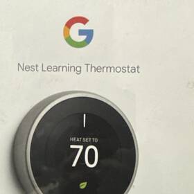 Google H5g2vc51m Nest Learning Thermostat Stainless Steel Wi-fi App Control