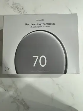 Ga05551-us Google Nest 193575038469 Learning Thermostat 4th Gen Sensor Polished Silver
