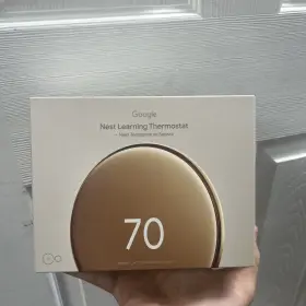 Ga05171-us Google Nest 193575038483 Learning Thermostat 4th Gen Sensor Polished Gold