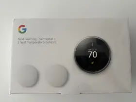Bh1252-us Google Nest Bh1252 Learning Thermostat 3rd Gen Stainless Steel With 2 Sensor
