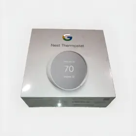 G4gvz Google Nest Thermostat Snow Includes Two Aaa One Year Limited Hardware Warranty