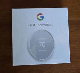 Google Nest G952-02540-01 Smart Wifi Thermostat Snow Shrinkwrapped