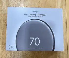 Ga05171us Google Nest Sealed Learning Thermostat 4th Gen With Temp Sensor Polished Silver
