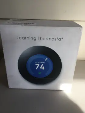 T3007es-rn Google Nest 3rd Gen Learning Thermostat Stainless Steel Black Dial App Control
